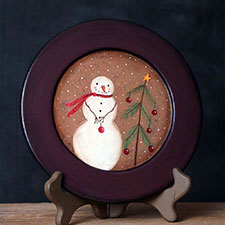 Primitive Christmas Decorative Plates