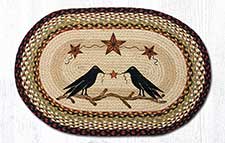 Primitive Braided Rugs with Artwork