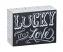 Lucky in Love Chalk Box Sign, by Primitives by Kathy.