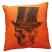 Top Hat Skeleton Orange Pillow, by Primitives by Kathy.