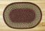 20 x 30 inch Burgundy, Black, and Sage Oval Jute Rug, by Capitol Earth Rugs.