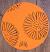 Orange Round Butterfly Placemat, by Boston International.