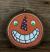 Retro Jack O'Lantern with Purple Nose Hand-painted Wood Slice Ornament, by Our Backyard Studios in Mill Creek, WA