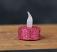 Pink Glitter LED Tealight Candle, by Our Backyard Studio in Mill Creek, WA