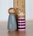 Pink & Purple Striped Peg Doll Baby, made by Our Backyard Studio in Mill Creek, WA