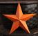 Antique Orange Barn Star, custom hand painted in the USA