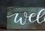 Flowers Hand Lettered Wood Sign - Seafoam Blue