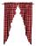 Braxton Red Plaid Prairie Curtain, by VHC Brands