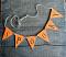 Spooky Hand-painted Wooden Mini Pennant Garland