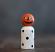 Polka Dot Jack o'Lantern Peg Doll, hand-painted in the USA by Our Backyard Studio
