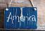 Blue America Small Wooden Sign