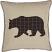 The generously sized 18 inch Wyatt Bear Applique Throw Pillow looks great on a bed, the ends of a sofa, or anywhere you desire a rustic lodge look.