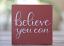 Believe You Can Shelf Sitter Sign - Coral Salmon