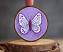 Purple Butterfly Wood Slice Ornament