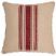 Vintage Burlap Stripe Red Pillow 18x18