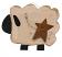 Primitive Sheep with Star Wall Decor