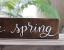 Walnut Stain Welcome Spring Sign