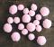 Yarn Pom Poms in Pink (20 pack)