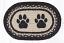 MSP-313 Paw Prints Printed Braided Oval Tablemat