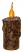 5.5 inch Burnt Mustard Battery Drip Flicker Pillar Candle