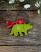 Triceratops Ornament - Lime Green