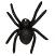 Black Glitter Spider