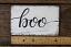 Distressed White Boo Wood Sign