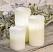 White Drip Pillar Candles with Timers