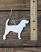 White Dog Personalized Ornament