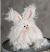 Small Fuzzy White Angora Bunny Doll
