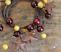 Burgundy & Gold Berry Candle Ring with Stars - 2 inch