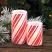 Candy Cane Battery Pillar Candle with Timer