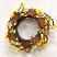 2 inch Yellow & Ivory Pip Berry Candle Ring with Stars
