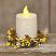 2 inch Yellow & Ivory Pip Berry Candle Ring with Stars