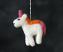 Pink & Orange Unicorn Wool Ornament