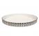 6.5 inch Distressed White Fluted Candle Pan