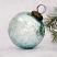 Mint Crackled Glass 3 inch Ball Ornament
