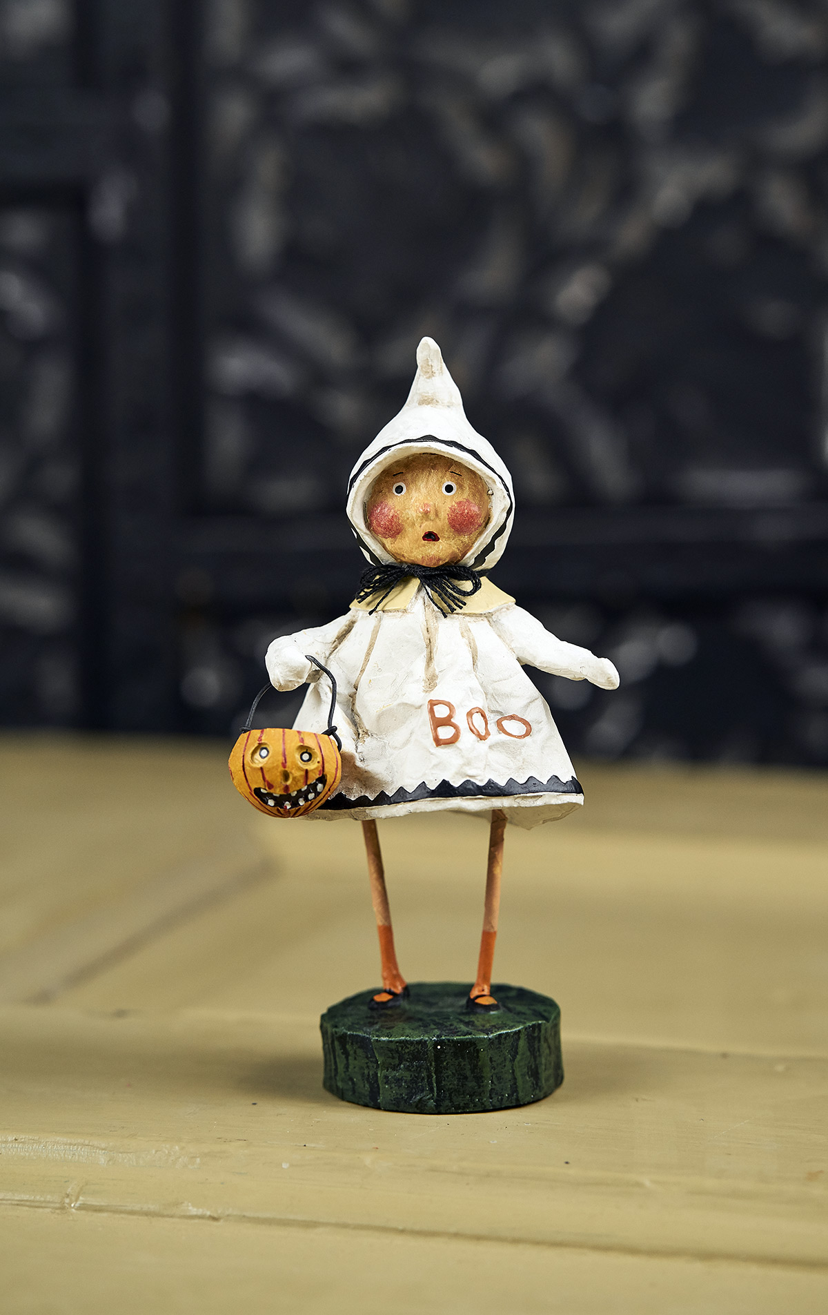 Lori Mitchell TRICK OR TREAT CLOWN Whimsical Halloween Figurine by ESC 