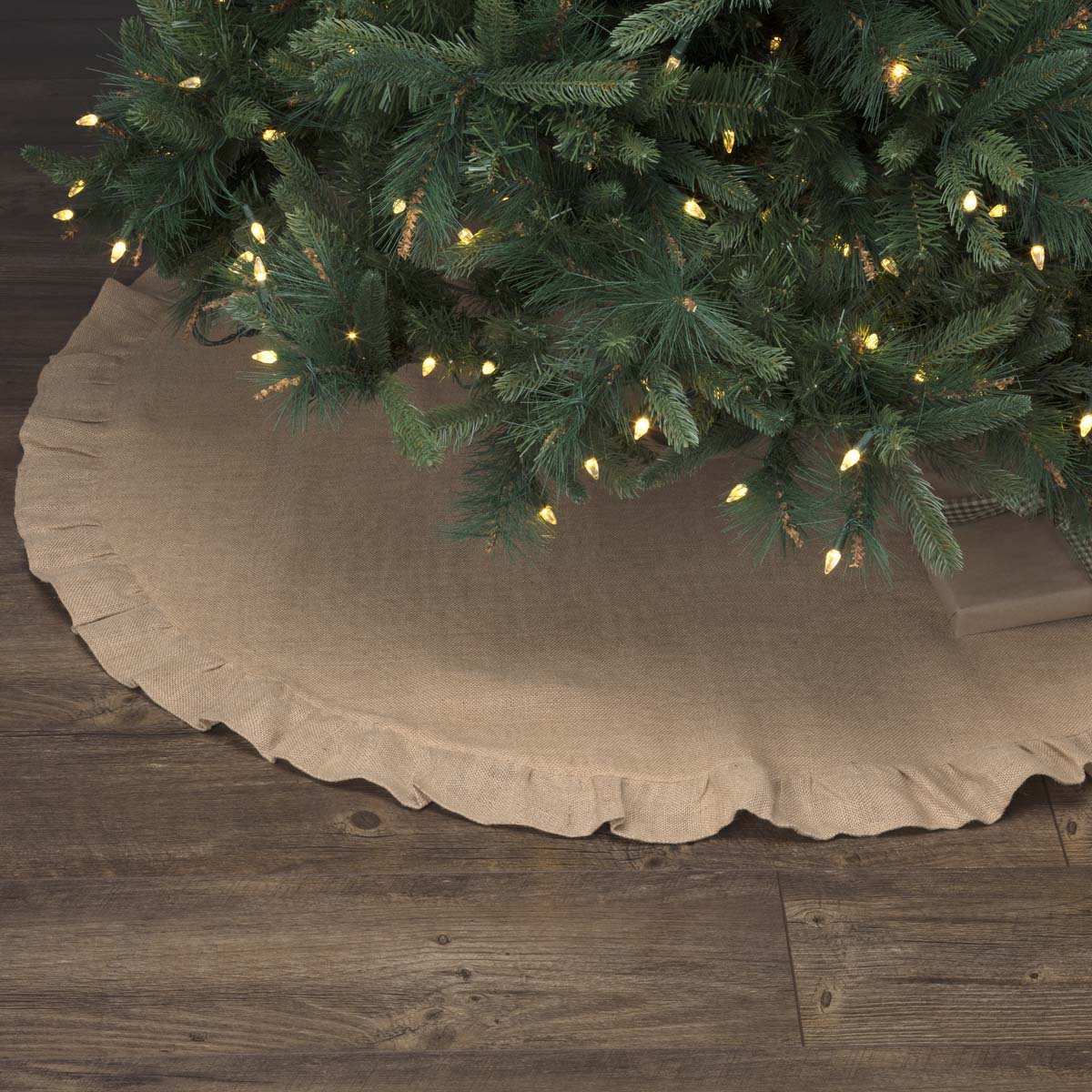 Jute Burlap Natural 48 inch Tree Skirt - The Weed Patch