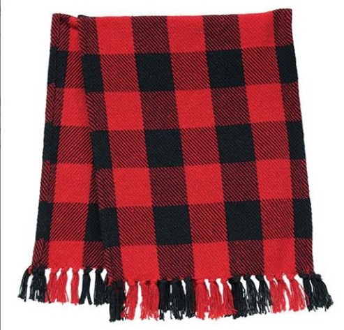 Black and Red Buffalo Check Table Runner