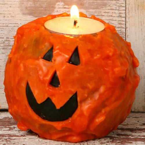 Pumpkin Face Ball Candle with Tealight, from Your Heart\'s Delight by Audrey\'s