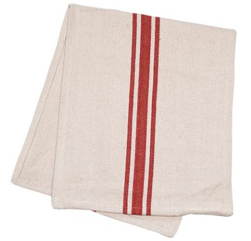Cream with Red Stripe Table Runner