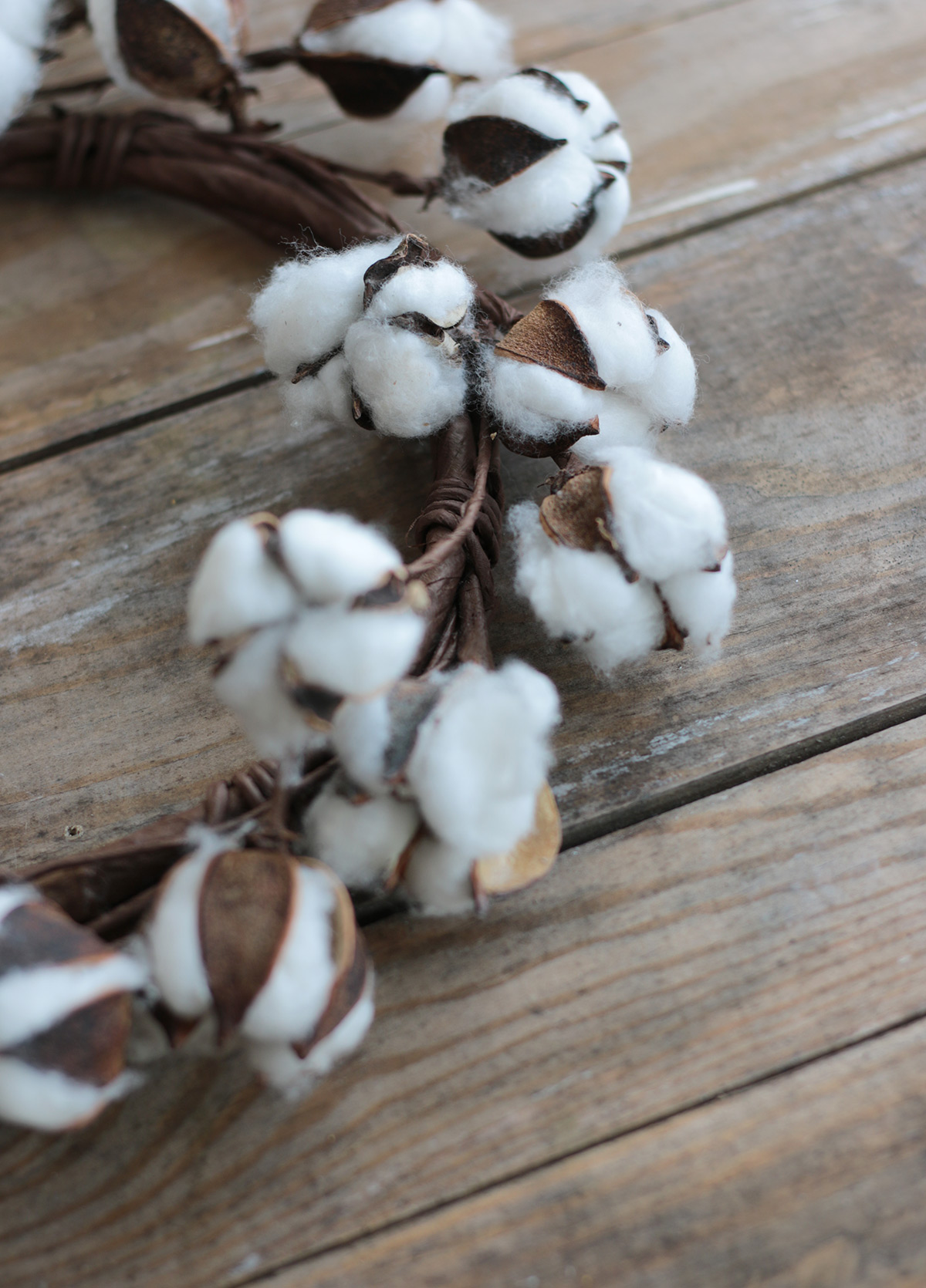 Cotton Ball 12 inch Wreath The Weed Patch