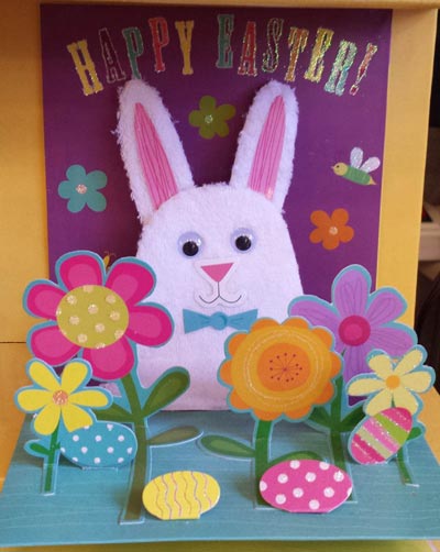 Bunny and  Flowers Pop-up Card