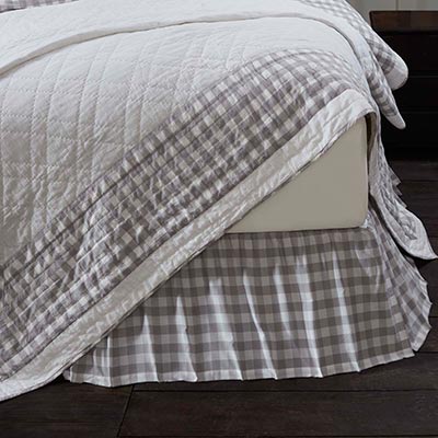 Annie Buffalo Grey Check Twin Bed Skirt