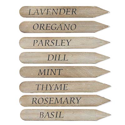 Rustic Wood Herb Markers (Set of 8)