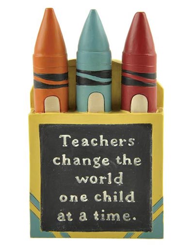 Teachers Change the World Crayon Box