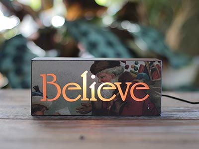 Believe Santa Light Box