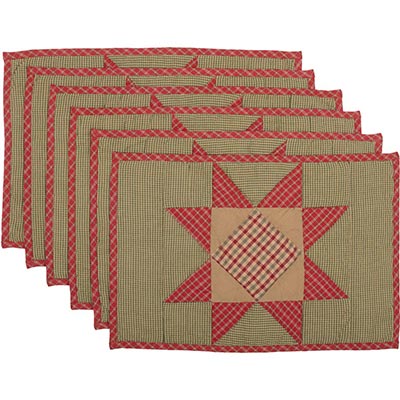 Dolly Star Quilted Placemats (Set of 6)
