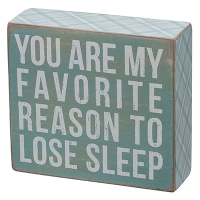 My Favorite Reason Box Sign - Blue